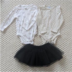 Bundle of Bodysuits and Tulle Skirt
